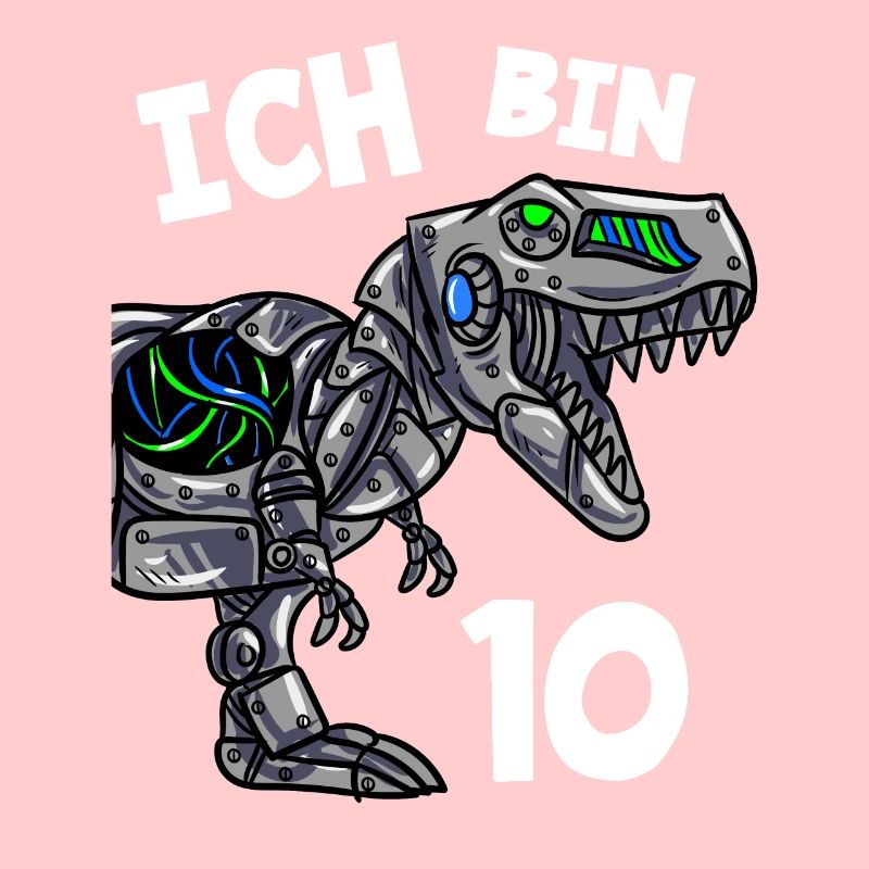 Ich bin 10 Jahre Dino Dinosaurier 10. Geburtstag