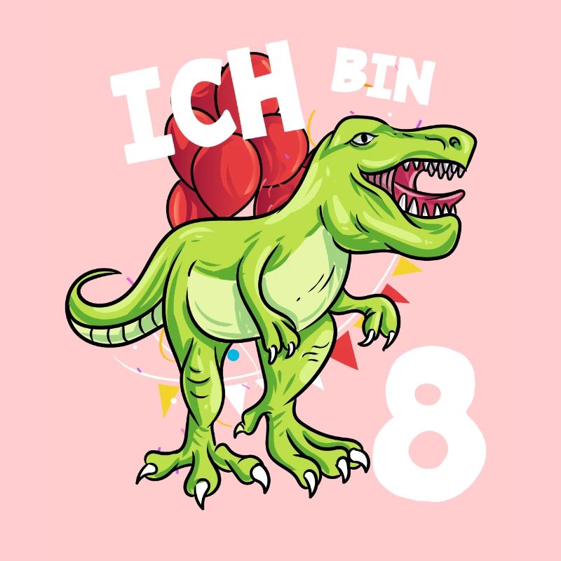 Ich bin 8 Jahre Dinosaurier 8. Geburtstag