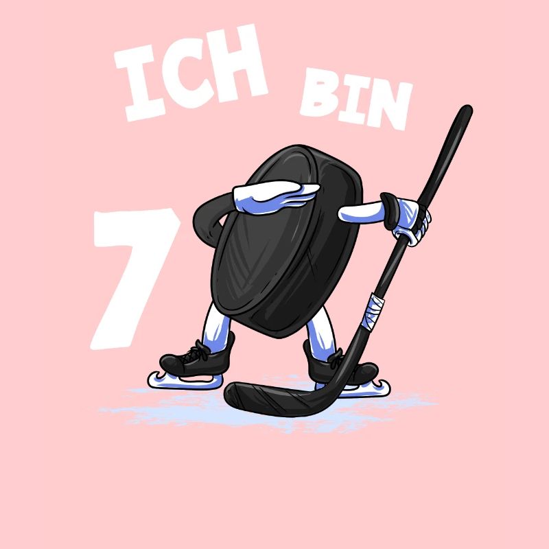 Ich bin 7 Jahre Eishockey Puck 7. Geburtstag