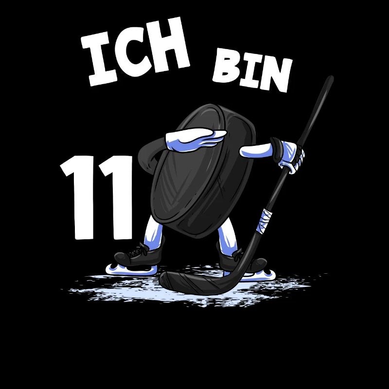 Ich bin 11 Jahre Eishockey Puck 11. Geburtstag