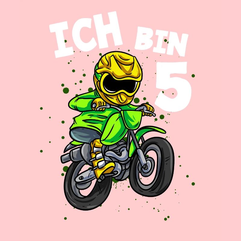 Ich bin 5 Jahre Cross Motorrad 5. Geburtstag