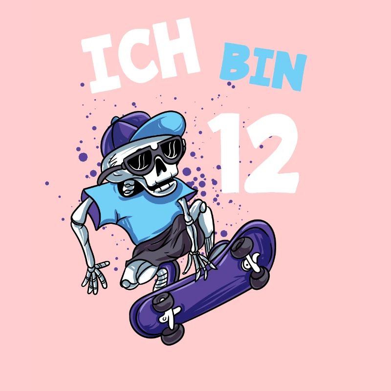 Ich bin 12 Jahre Skateboard 12. Geburtstag