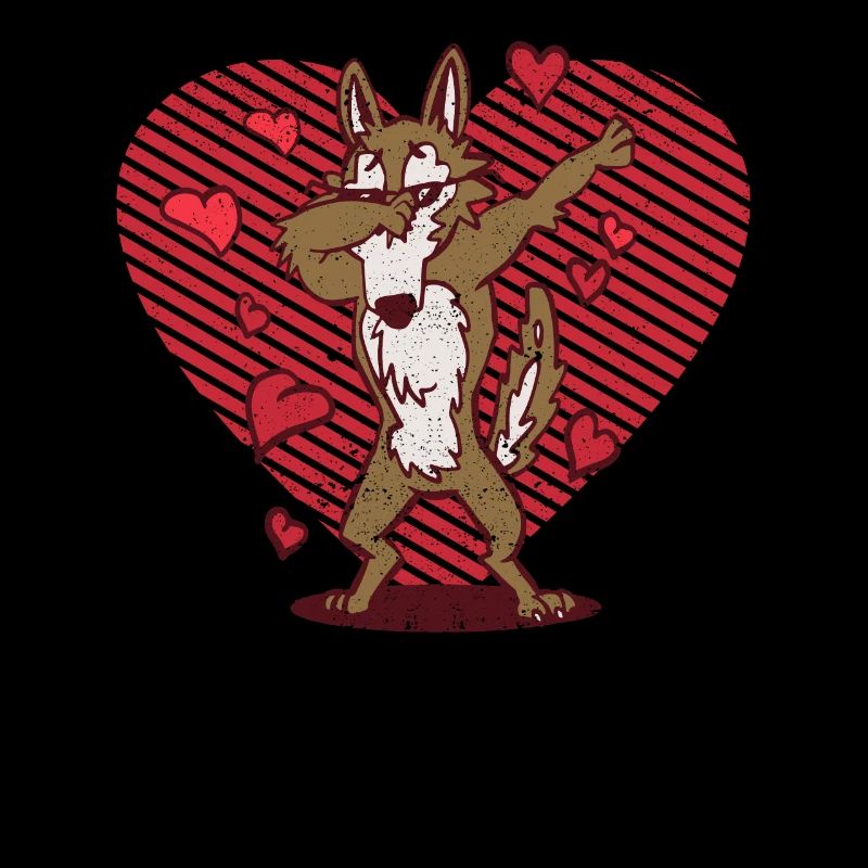 Dab German Shepherd Heart Valentine's Day