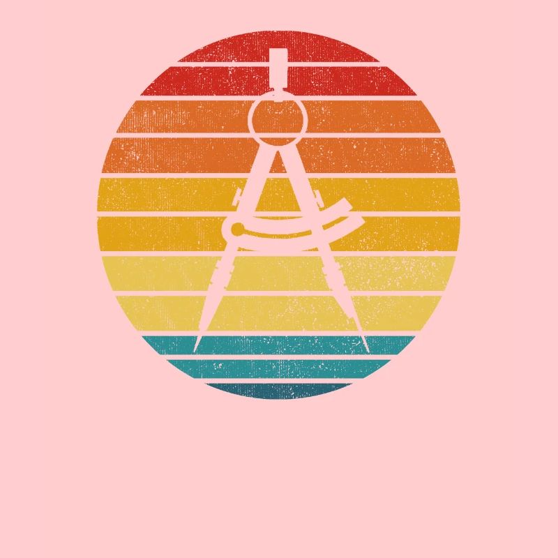 Drôle d’architecte Retro Vintage Compass Engineer Jeu de mots