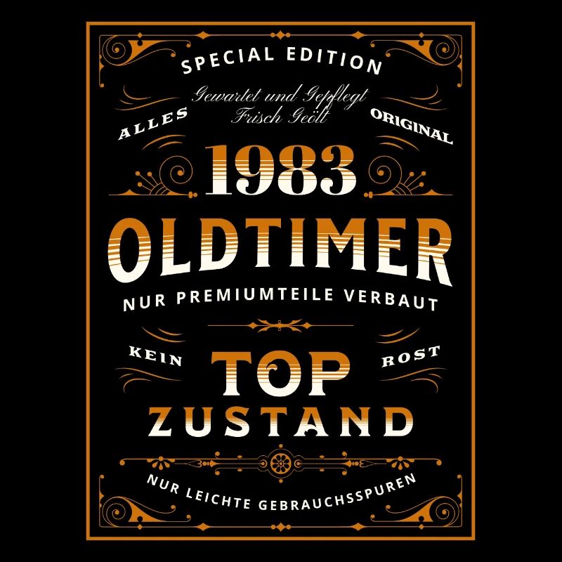 Oldtimer 40. Geburtstag Frau Mann 1983 Lustig