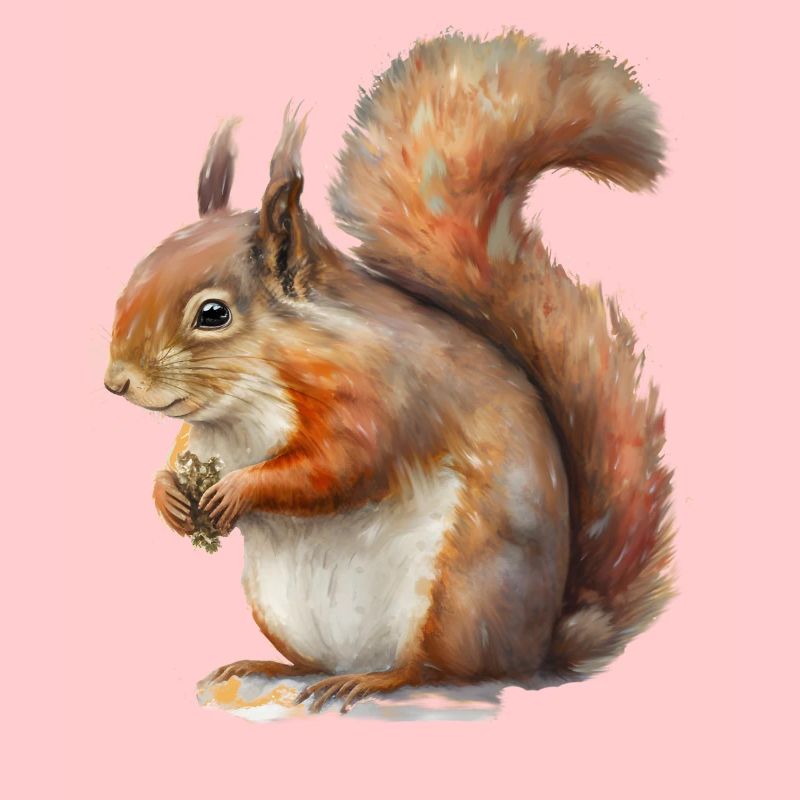 Eich-Hörnchen, lustige Baummaus