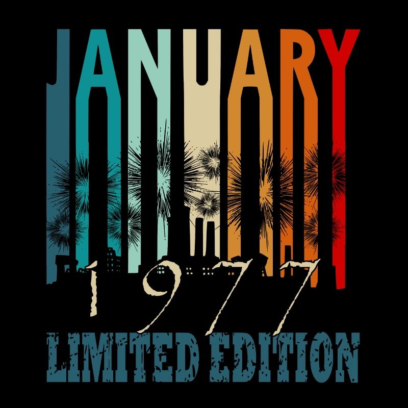 1977 Januar retro Geburtstag Geschenk