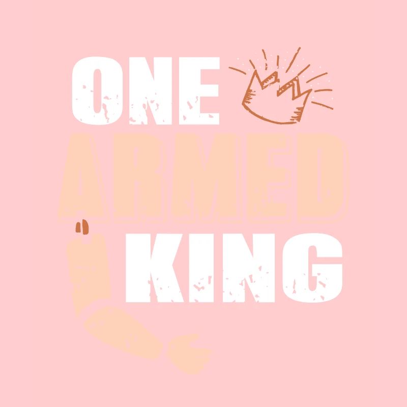 One Armed King Retro Funny Prosthesis Prosthetic