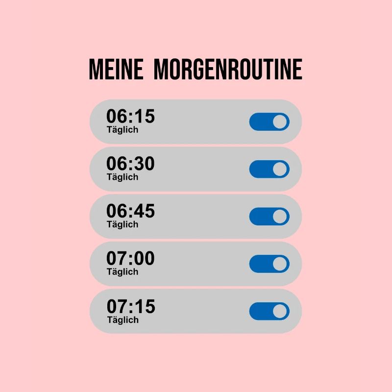 Meine Morgenroutine - Wecker weiterstellen