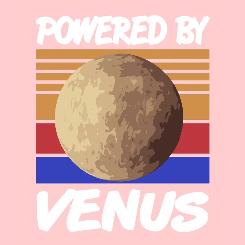Powered By VENUS Retro Solar System Planet Designs