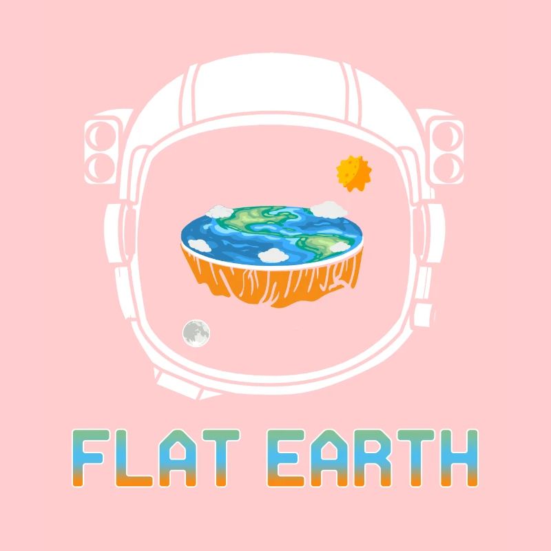 FLAT Earth Cool Astronaute Flat Earther Designs
