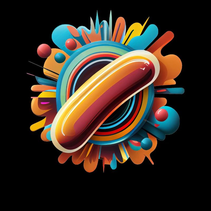 Hot-dog de restauration rapide dans le style BD