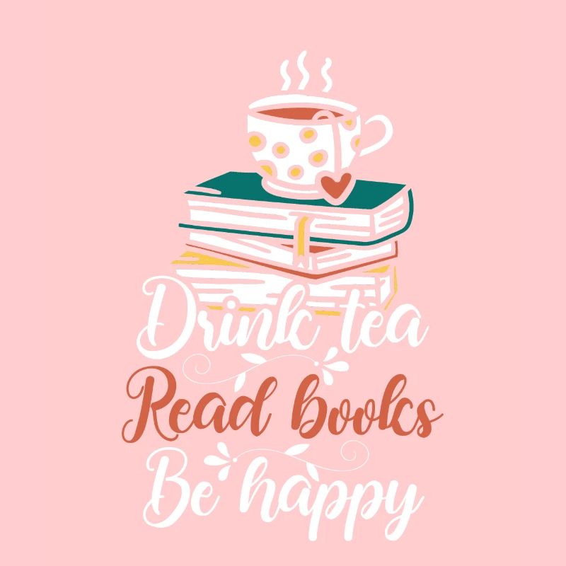 Tee Trinken Bücher Lesen Glücklich Sein