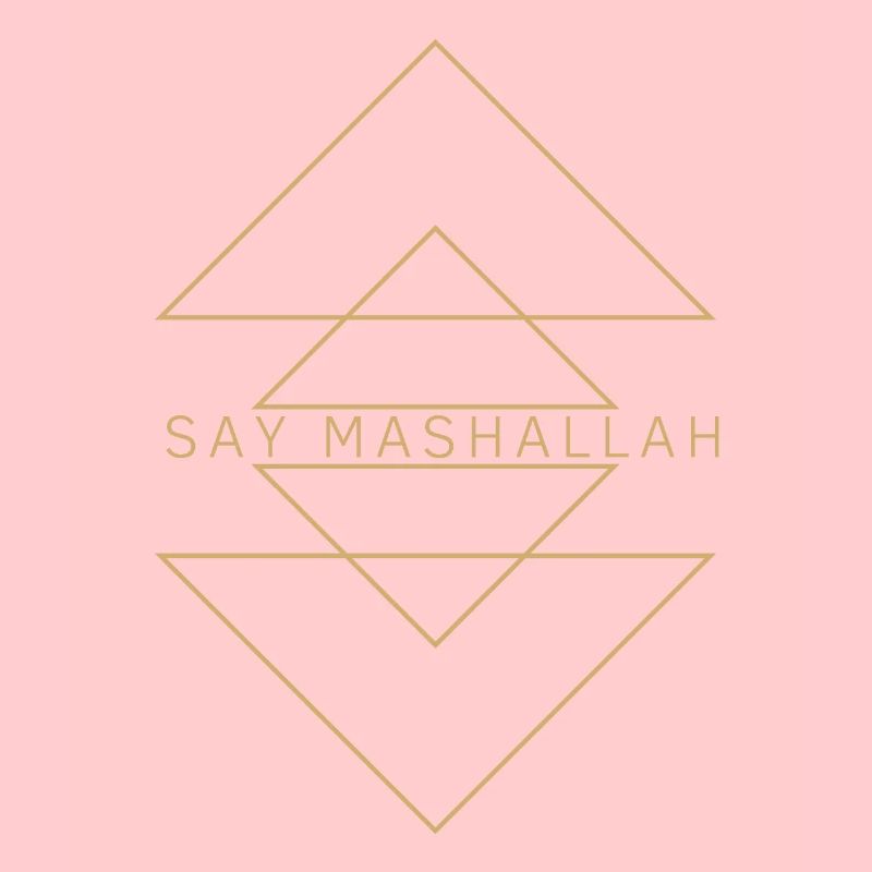 « SAY MASHALLAH », triangles, jaune d’or