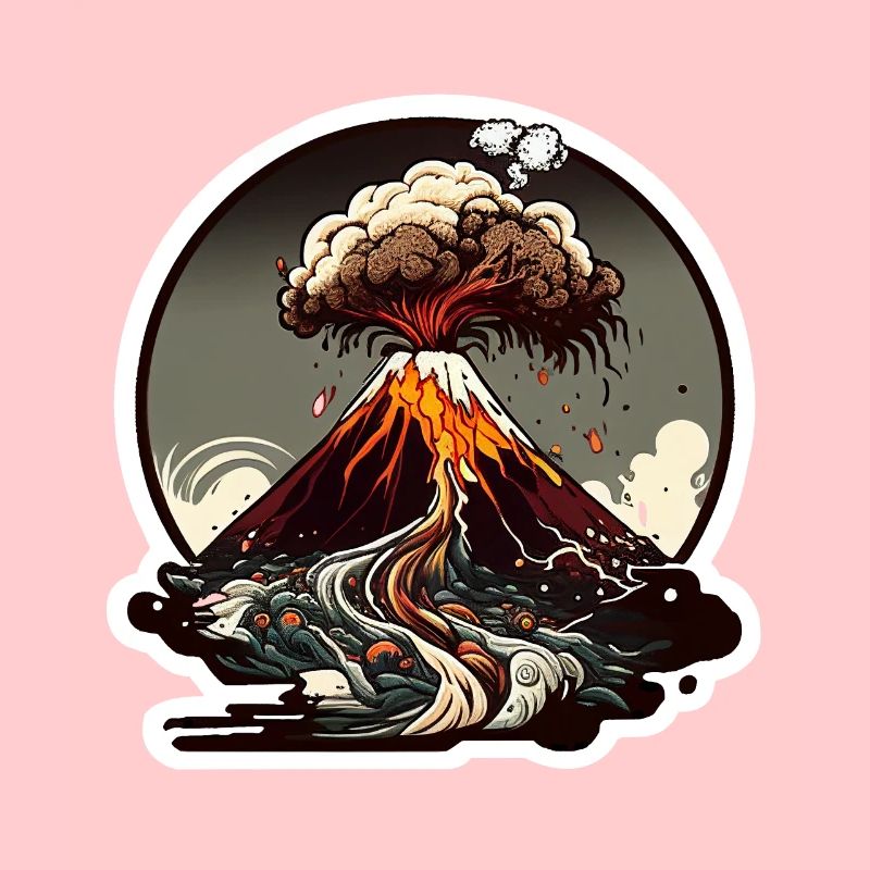 Ausbrechender Vulkan