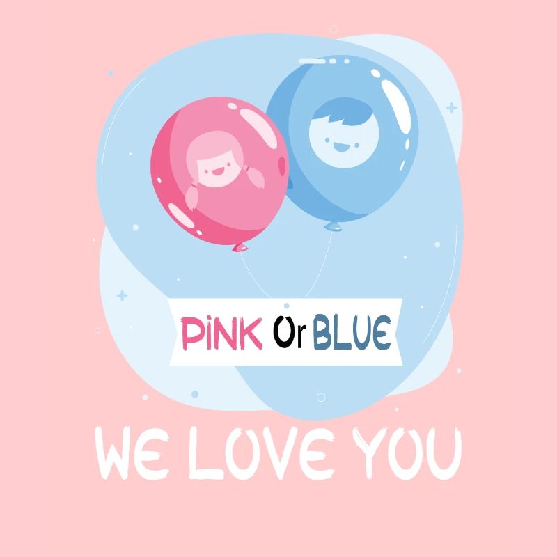 Rosa oder blau wir lieben dich - Team Boy Mädchen Geschlecht