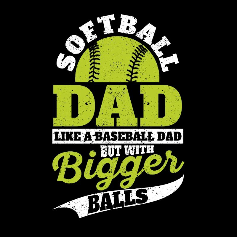 Softball Dad Wie ein Baseball aber mit größeren