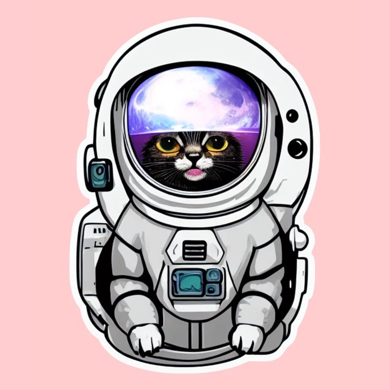 chat astronaute dans l espace