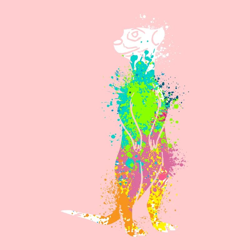 Splash Art Surikate Erdmännchen