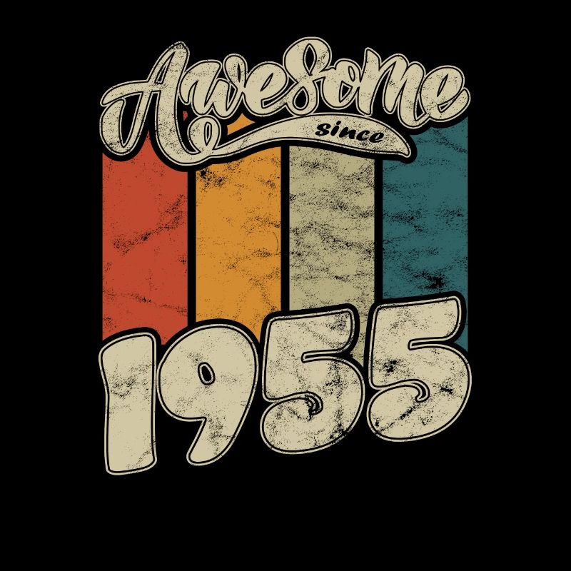 1955 Geburtstag Awesome since Retro