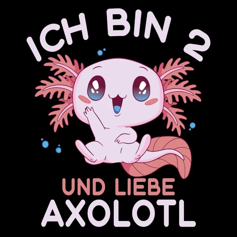 2. Geburtstag Süßes Axolotl 2 Jahre Ich Bin 2