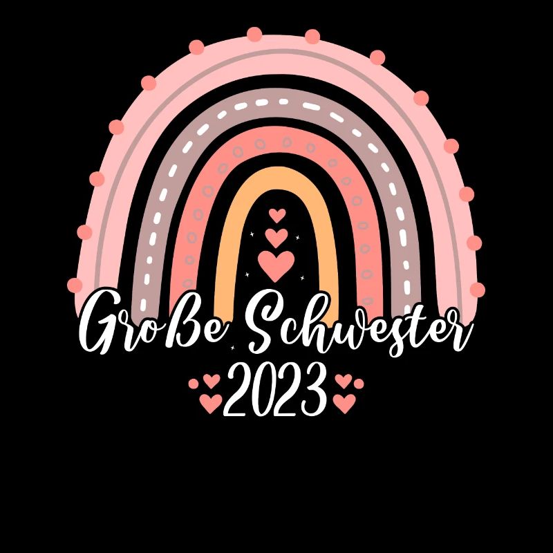 Große Schwester 2023 Boho Regenbogen Mädchen
