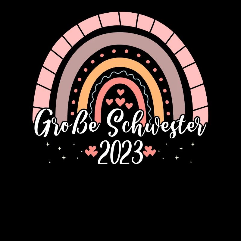 Große Schwester 2023 Boho Regenbogen Mädchen
