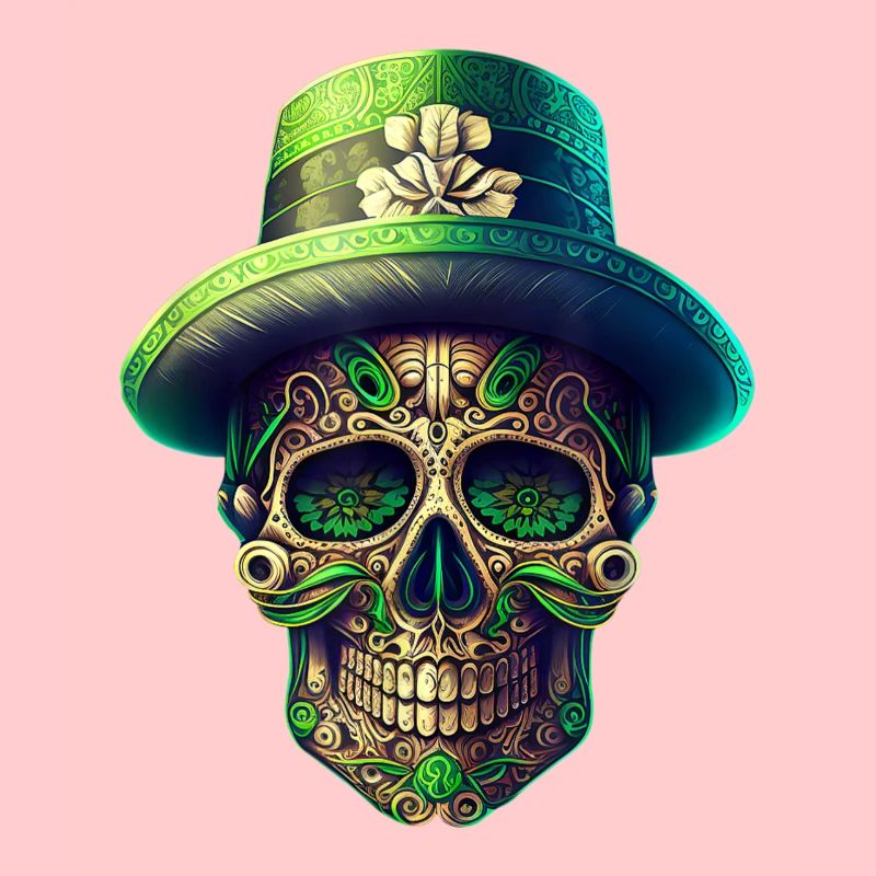 Skull St Patricks Day Irish Funny Patricks Day