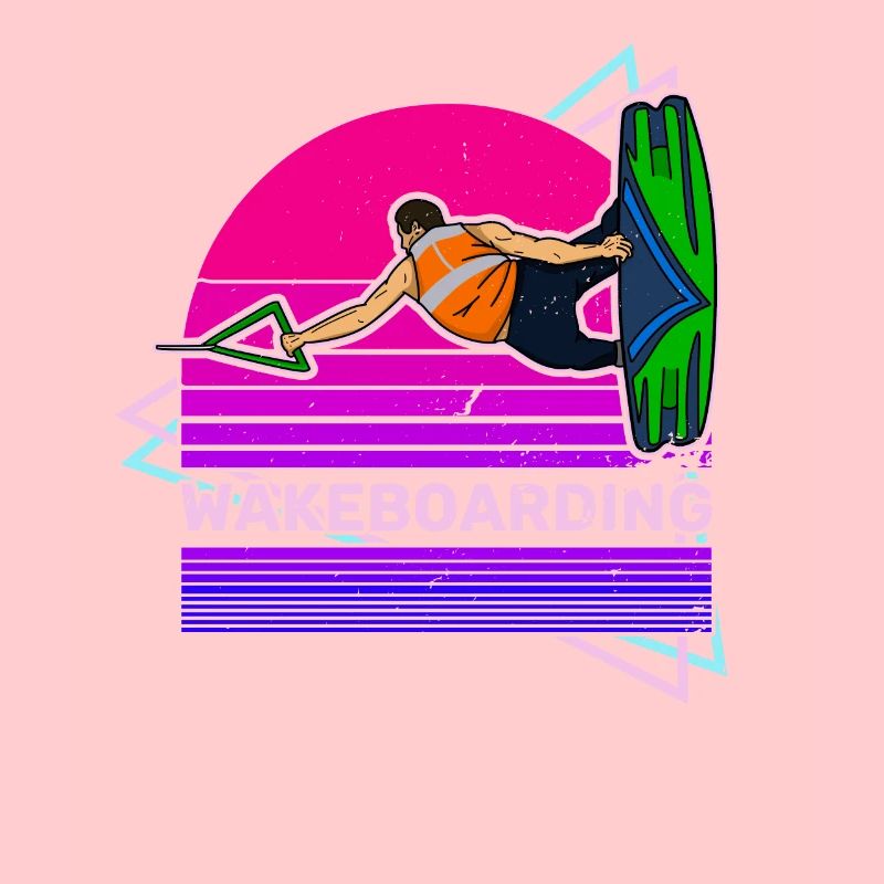 Wakeboarder instructors surfboard