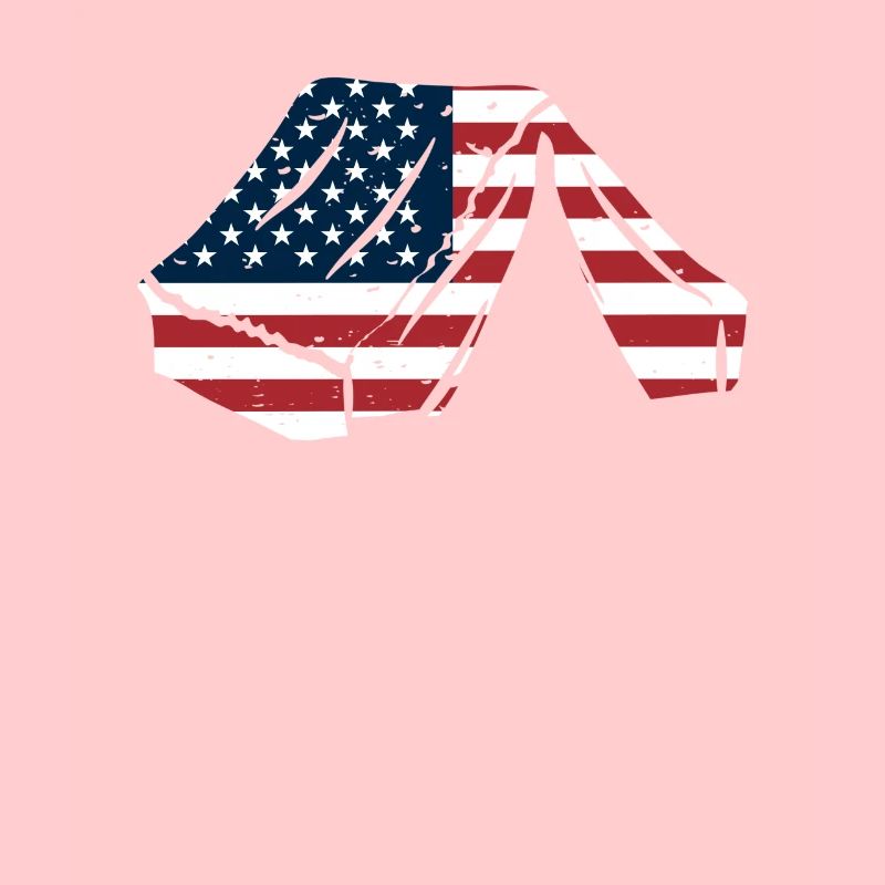 Tente avec drapeau des États-Unis