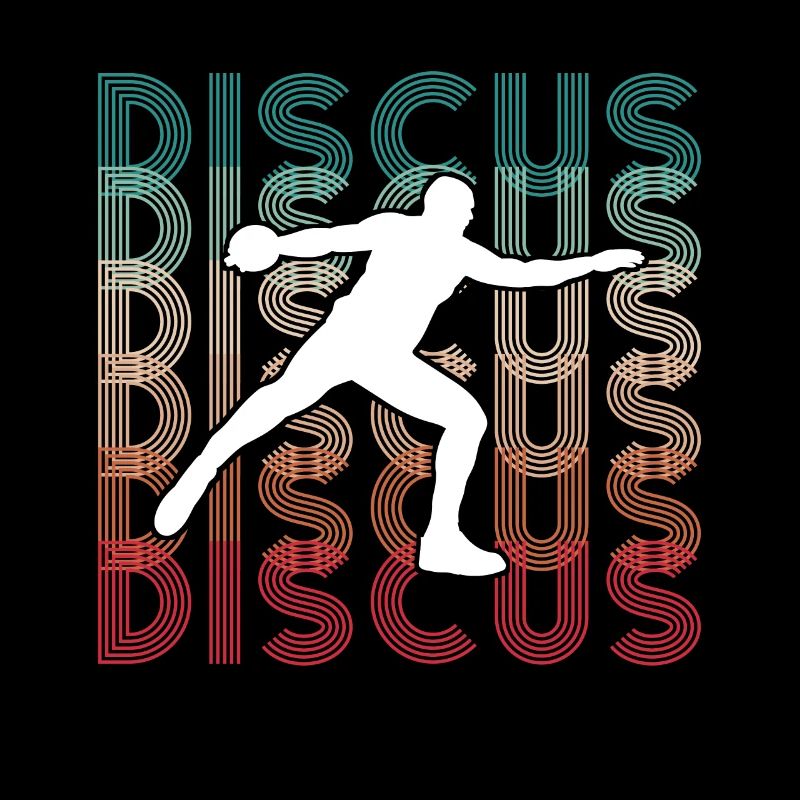 Diskus Athlete Vintage Retro Discus Werfer