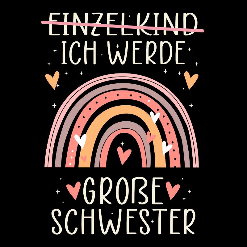 Ich werde Große Schwester Regenbogen Babyfeier