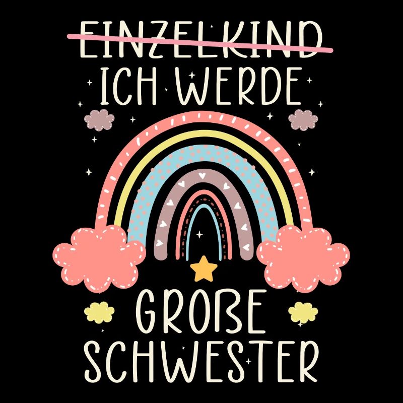 Ich werde Große Schwester Regenbogen Babyfeier
