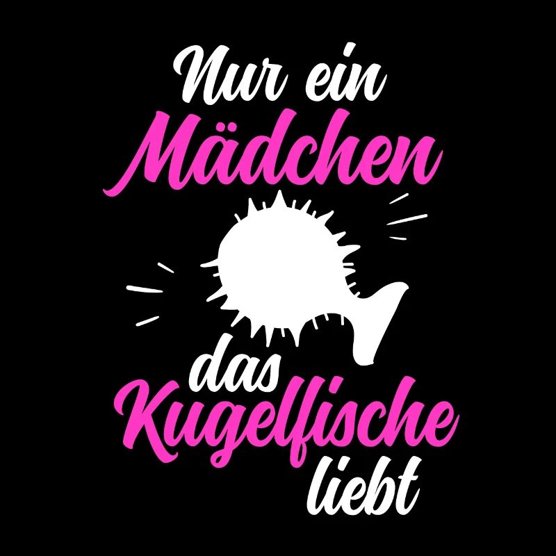 Mädchen das Kugelfisch liebt Riesenkugelfisch