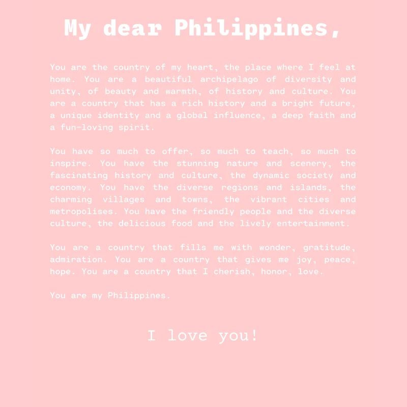 Déclaration d’amour aux Philippines Français
