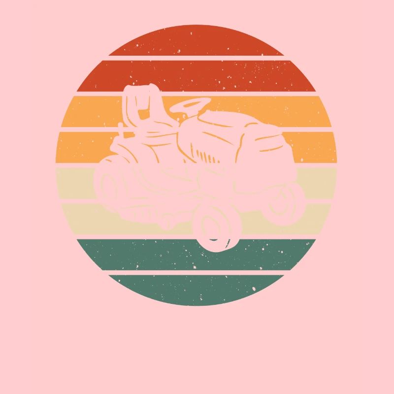 Retro Traktor Mäher Design