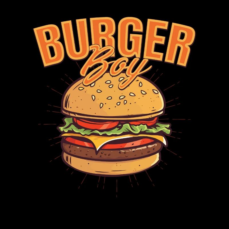 Burger Boy Meat Buns Food Hamburger