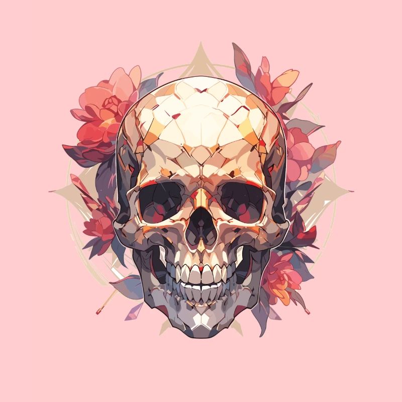 Skulls Skull Totenkopf Totenschädel Blumen