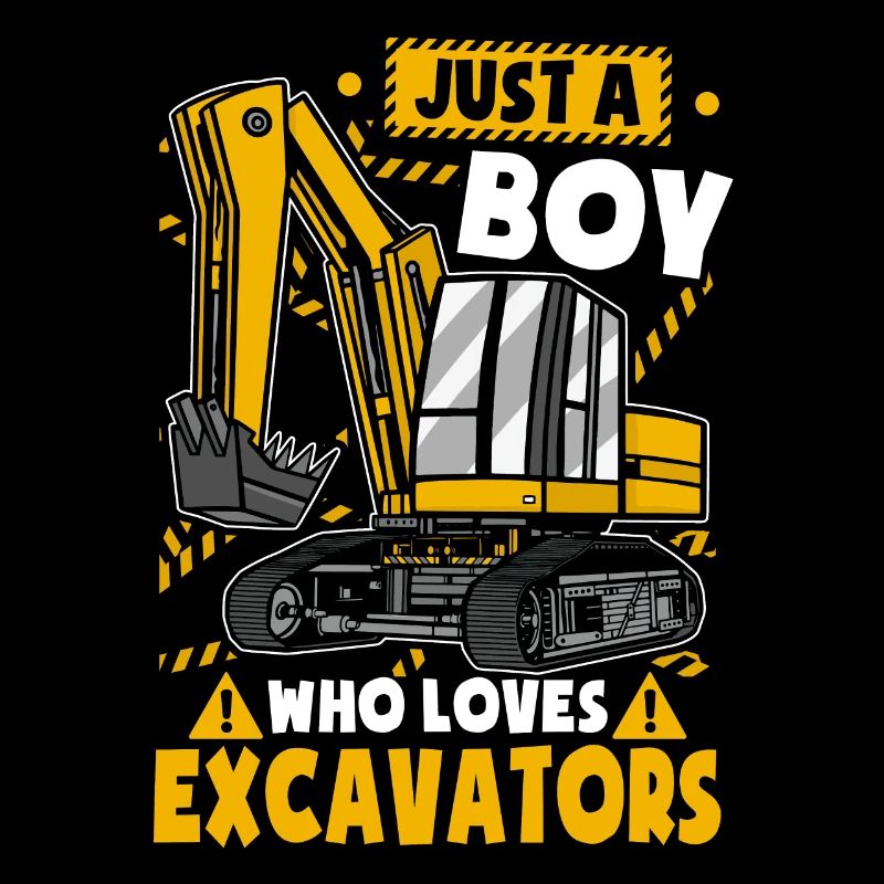 Nur ein Junge, der Bagger liebt