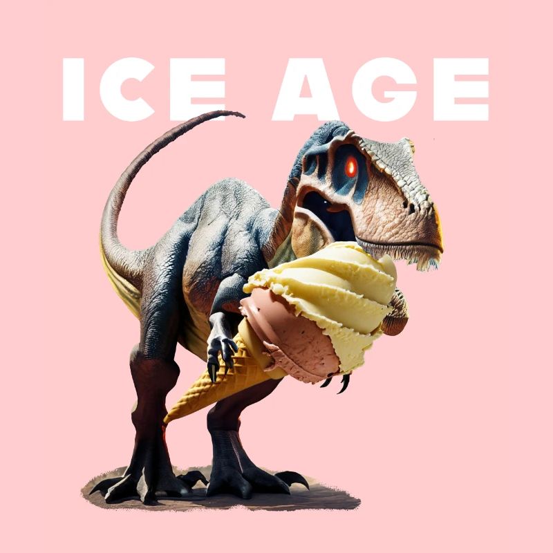 Eiszeit mit Dinosaurier