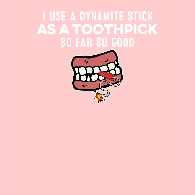 J’utilise un bâton de dynamite comme jeu de mots de gangster cure-dent