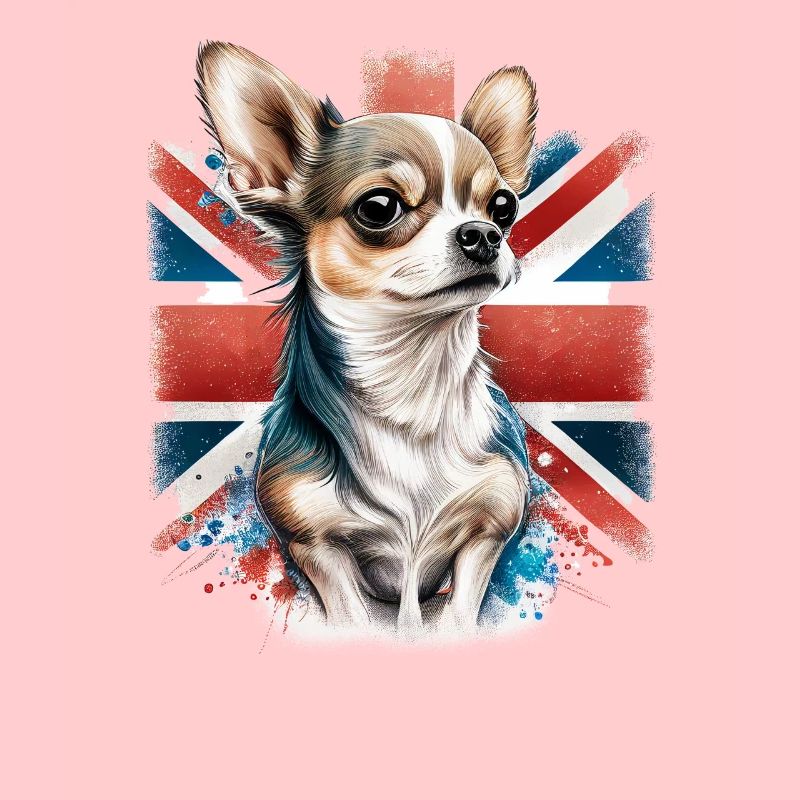Chihuahua - Grande-Bretagne Angleterre Drapeau