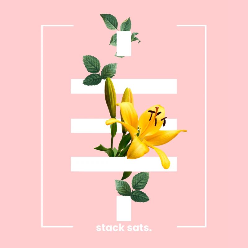 Blumen Bitcoin Crypto Satoshis Symbol 21