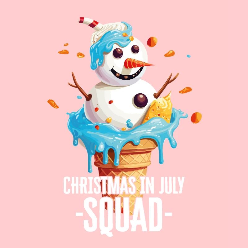Weihnachten im Juli Schneemann-Eiscreme