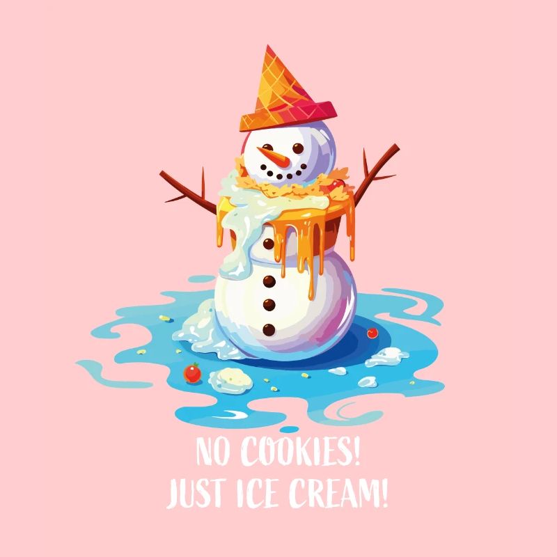 Weihnachten im Juli Schneemann-Eiscreme