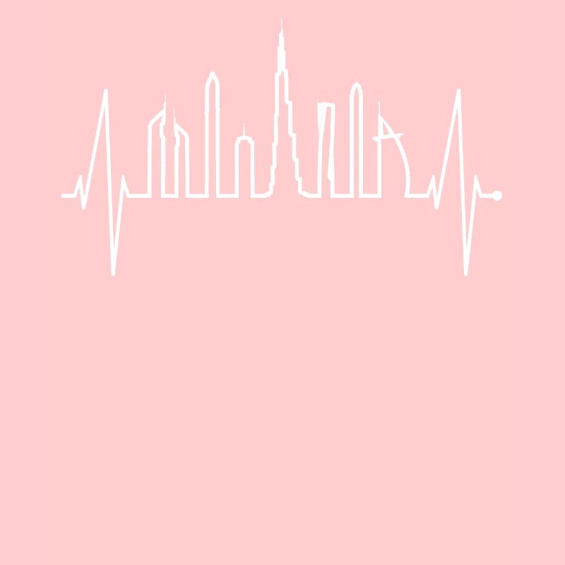 Dubai Skyline Herzschlag Burj Khalifa Silhouette