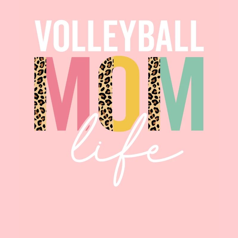 Volleyball Mama Leben Leopard Gepard Lustig