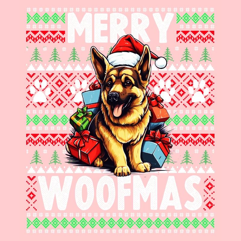 Hässlicher Weihnachtspullover Deutscher Schäferhund - Hund C