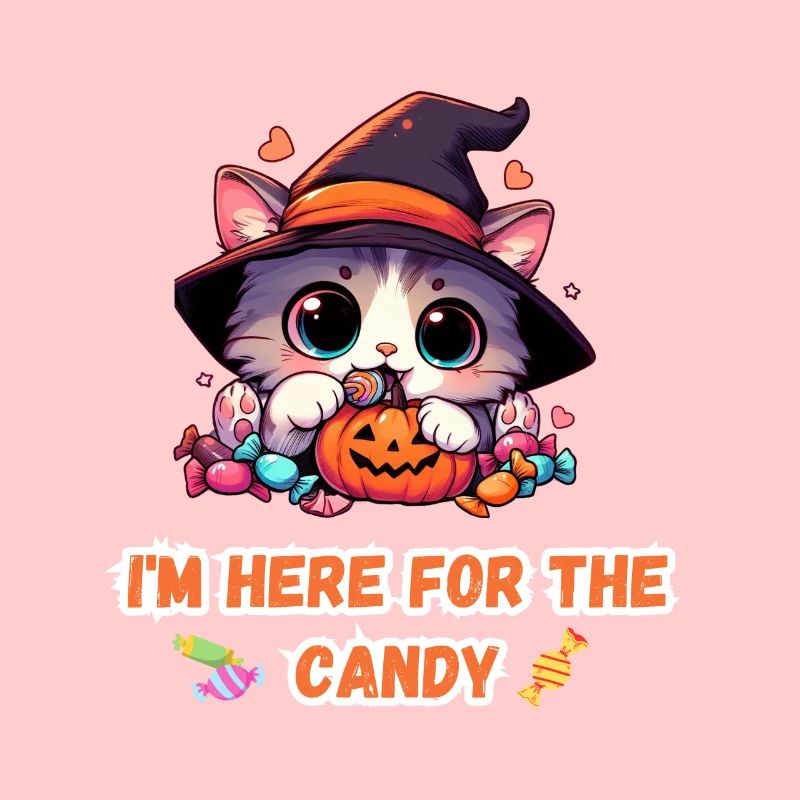 I'm here for the candy cute kitty