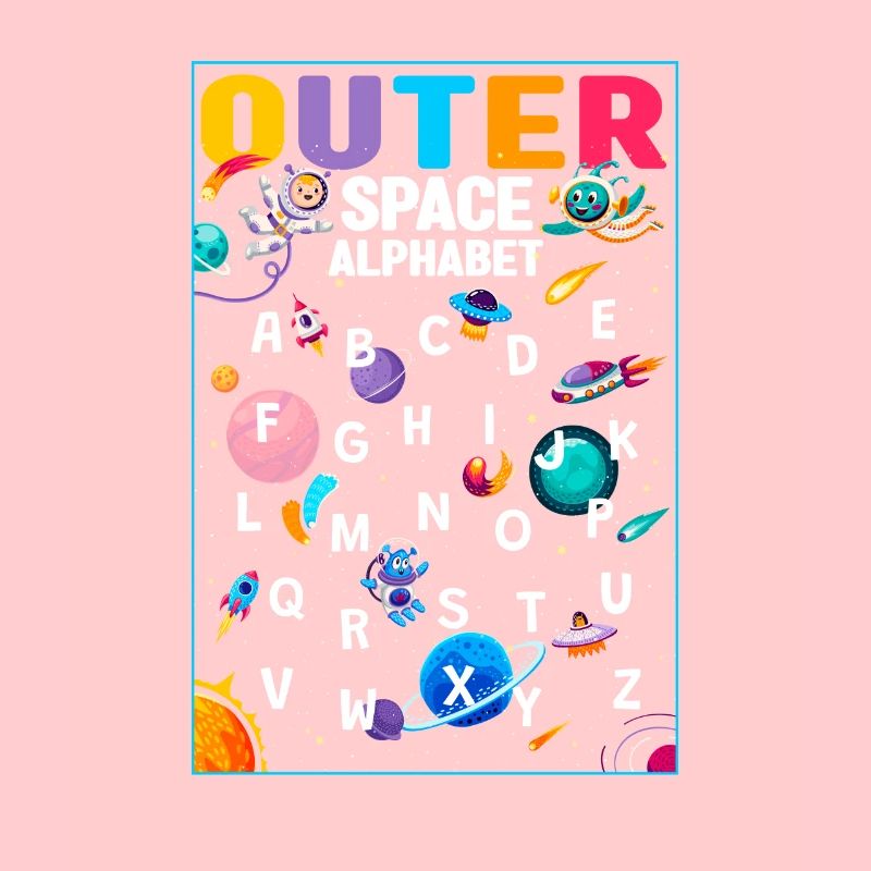 Outer Space Alphabet Kindergarten Lehrer 100 Tage